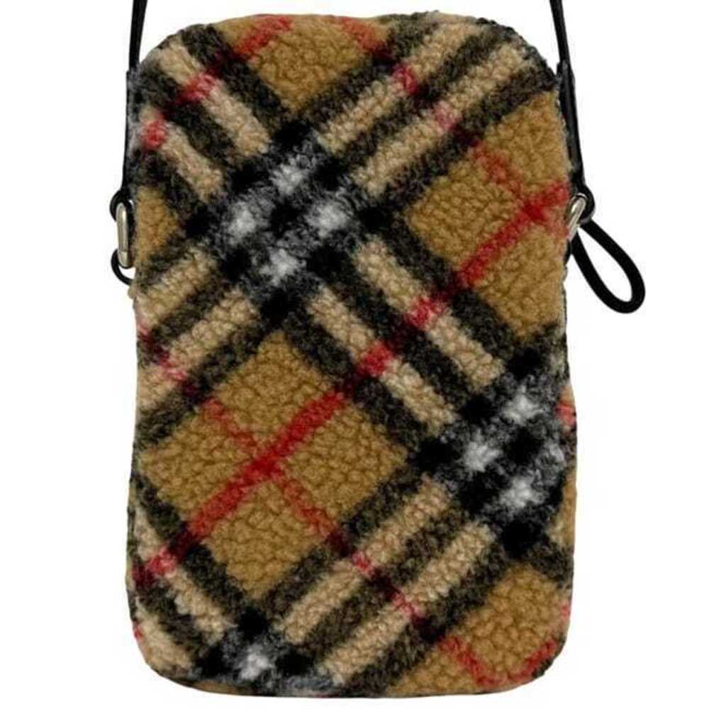 Burberry Shoulder Bag Vertical Beige Archive Wool Crossbody Fleece Zipper - Picture 4 of 10